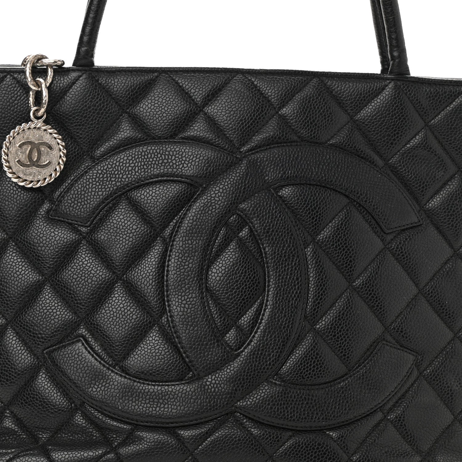 Chanel Caviar Quilted Medallion Tote Black 8 of 16