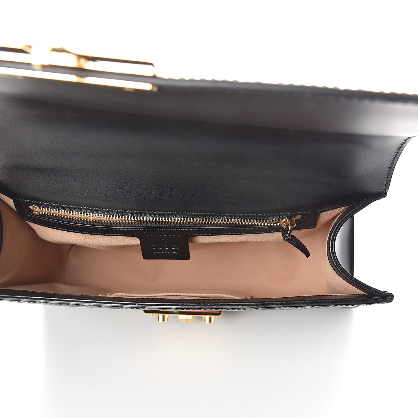 Guccissima Medium Padlock Shoulder Bag Black