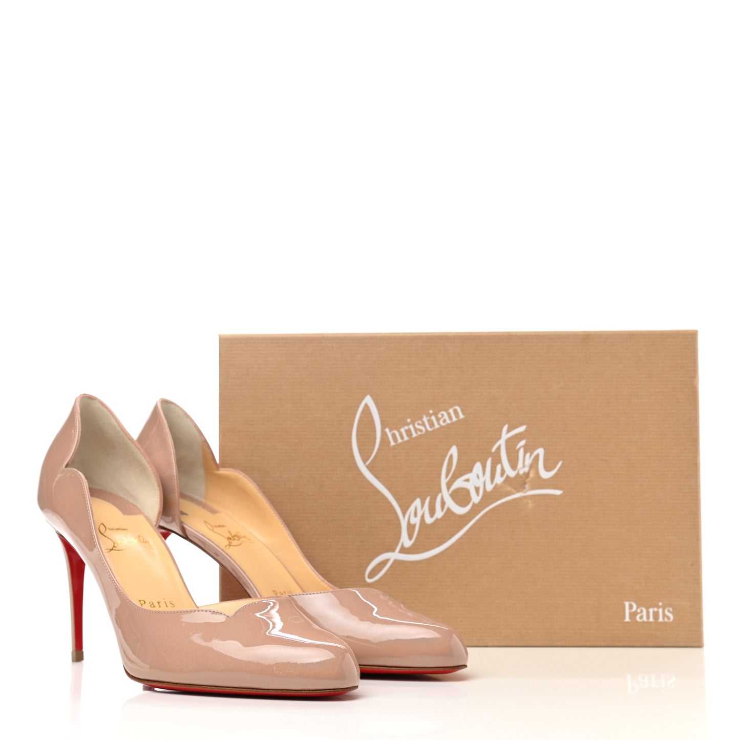 Patent Round Chick 85 Pumps 38.5 Nude
