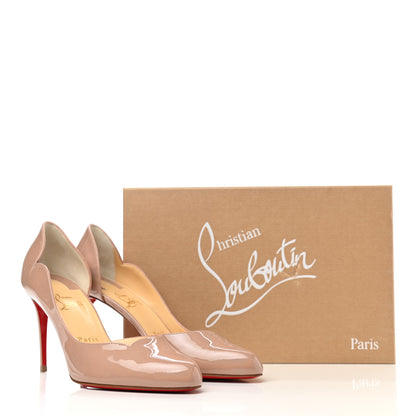 Christian Louboutin Patent Round Chick 85 Pumps 38.5 Nude 8 of 8