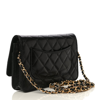 Chanel Caviar Quilted Wallet On Chain WOC Black 3 of 12