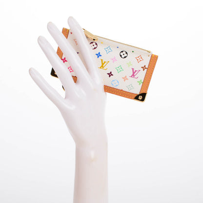 Louis Vuitton Monogram Multicolor Key Pouch White 2 of 7
