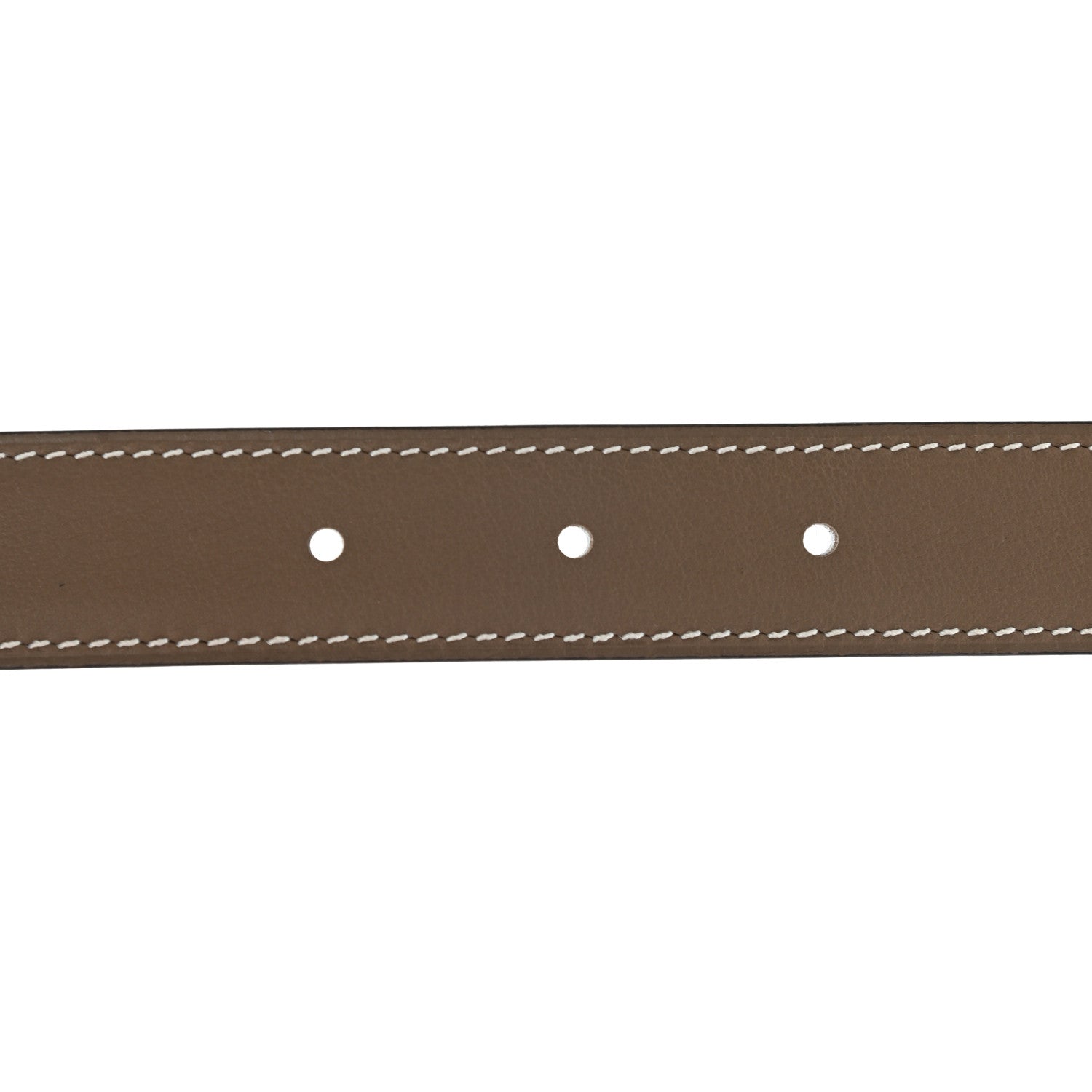 Hermes Swift Epsom 24mm Belt Strap 75 Etoupe White 4 of 5