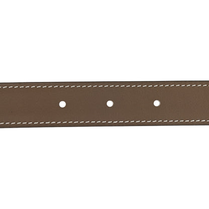 Hermes Swift Epsom 24mm Belt Strap 75 Etoupe White 4 of 5