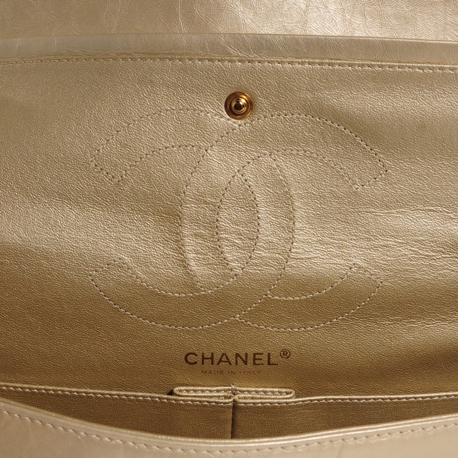 Chanel Metallic Aged Calfskin Quilted 2.55 Reissue 226 Flap Light Gold 6 of 8