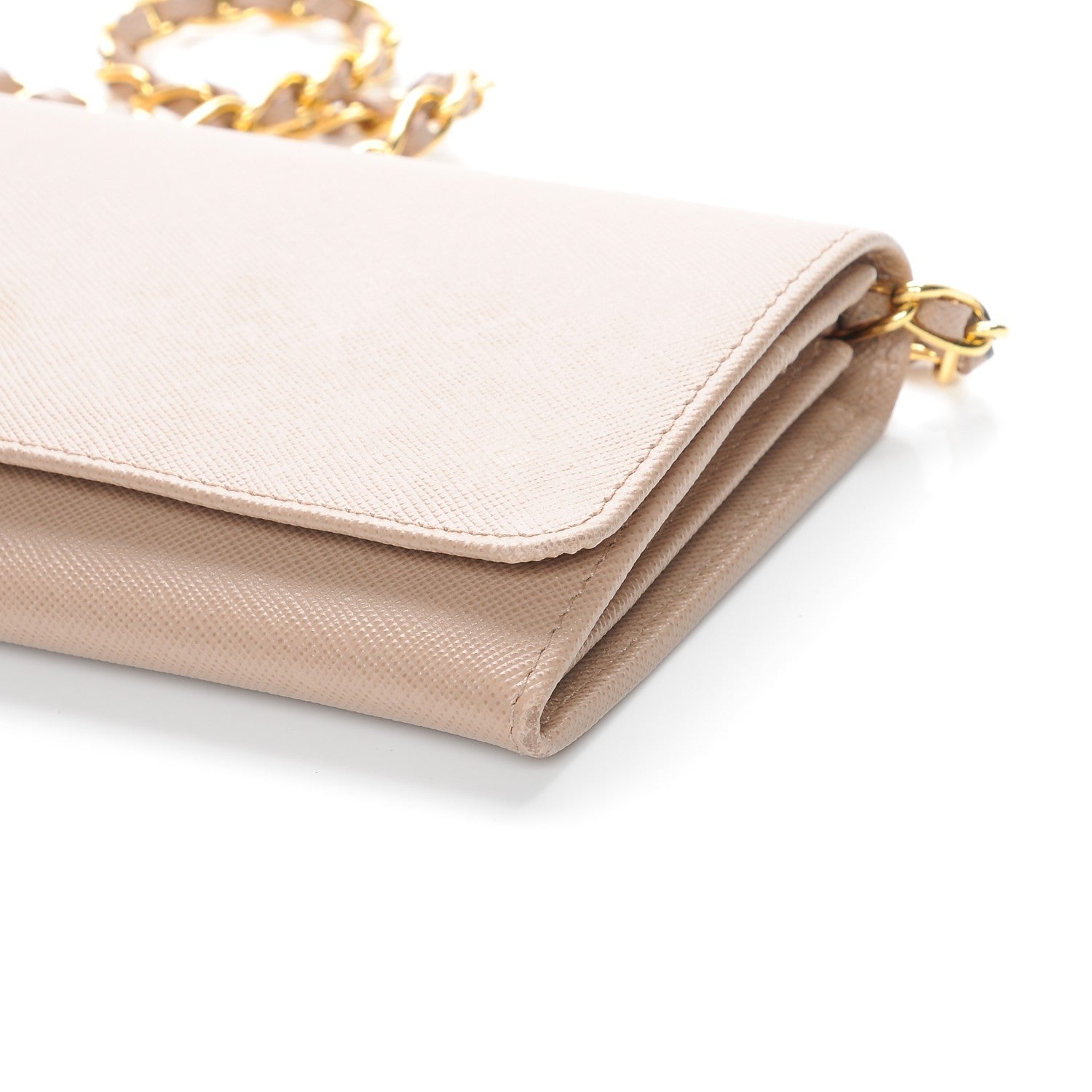 Prada Saffiano Metal Oro Chain Wallet Cammeo 11 of 11