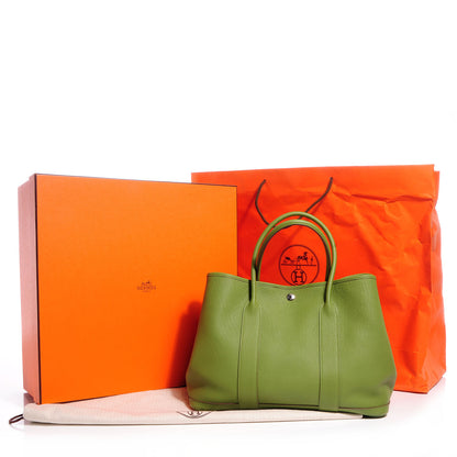Hermes Veau Negonda Garden Party Tote MM 36 Vert Anis 5 of 8