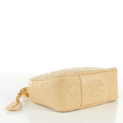 Chanel Lambskin Quilted Camera Case Beige 4 of 8