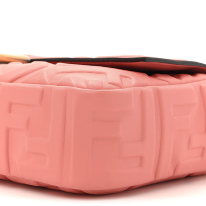 Fendi Nappa FF 1974 Embossed Baguette Rosa Pesca 9 of 11