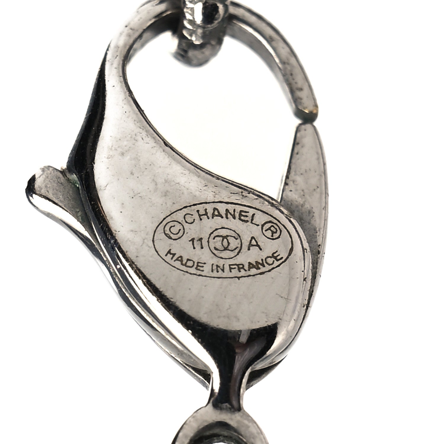 Chanel Ruthenium Pearl Beaded CC Long Necklace Black 5 of 5