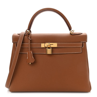 Hermes Togo Kelly Retourne 32 Gold 1 of 10
