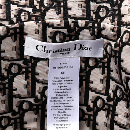 Christian Dior CHRISTIAN DIOR Polyester Cotton Oblique Teddy-D Brim Bucket Hat 58 Black 7 of 8