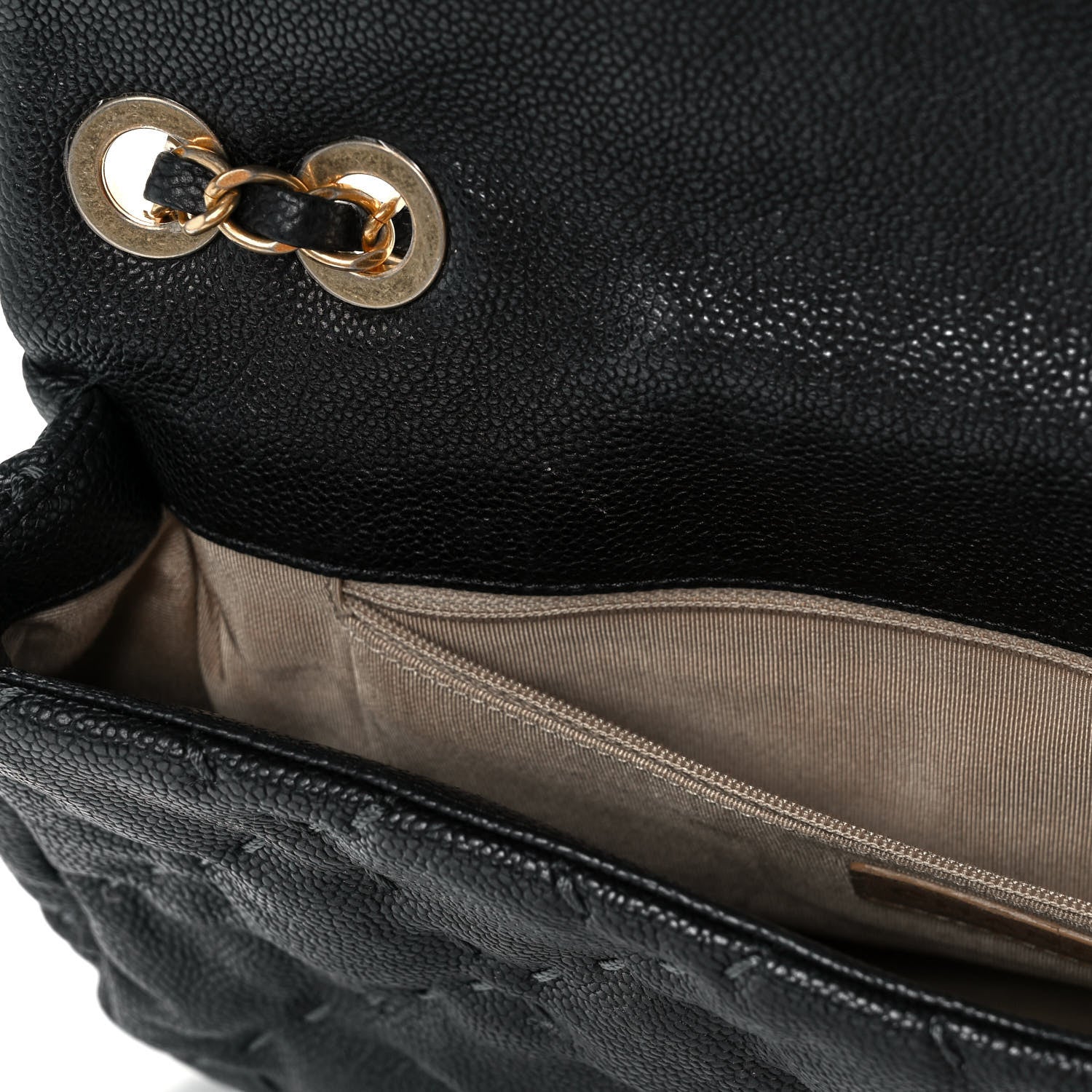 Chanel Caviar Stitched Flap Black 11 of 12