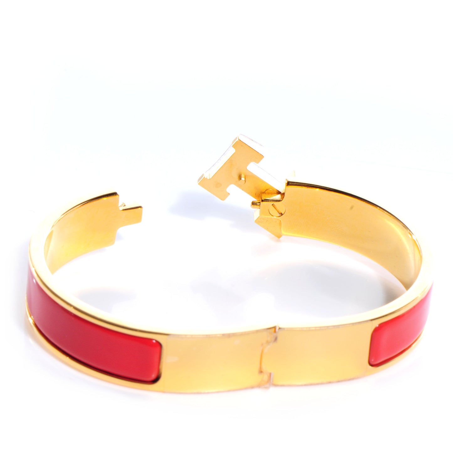 Narrow Enamel Clic Clac H Bracelet PM Capucine