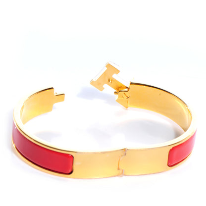 Hermes Narrow Enamel Clic Clac H Bracelet PM Capucine 4 of 6