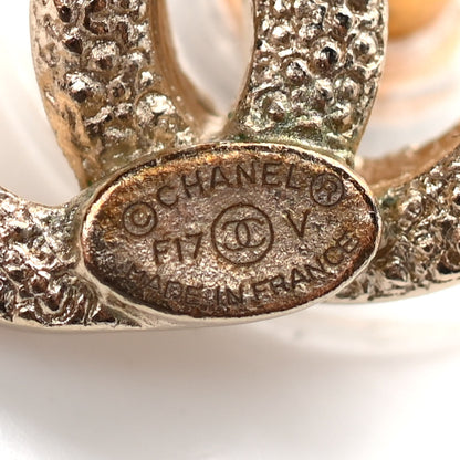 Chanel Crystal CC Earrings Gold 4 of 4