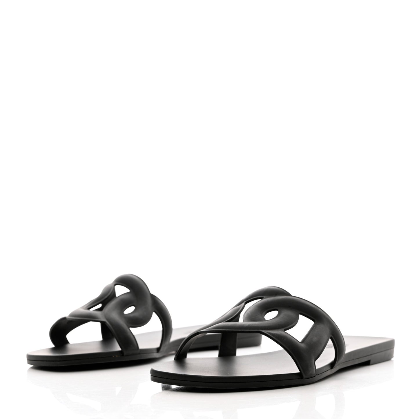 Rubber Aloha Sandals 39 Black