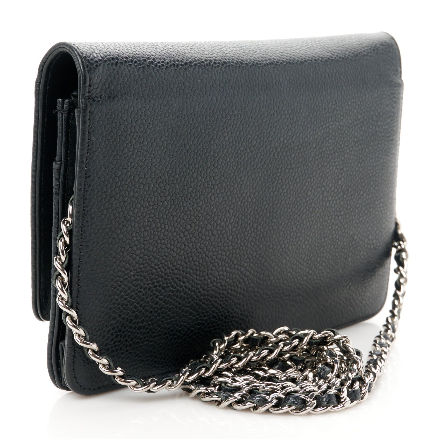 Chanel Caviar Timeless CC Wallet On Chain WOC Black 3 of 12