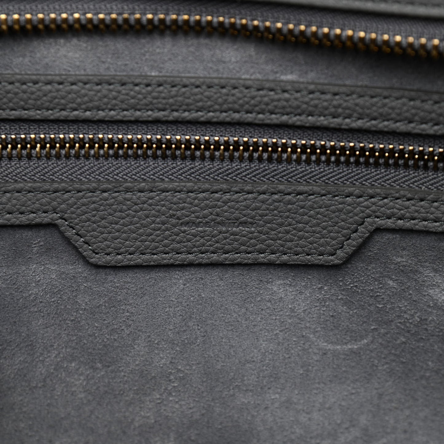 Drummed Calfskin Mini Luggage Kohl