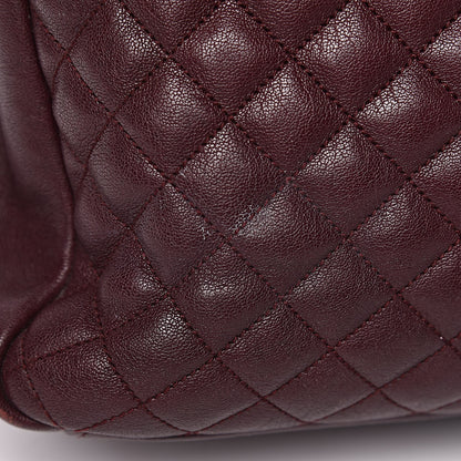 Saint Laurent Calfskin Mixed Matelasse Triquilt Large Monogram Envelope Satchel Bordeaux 17 of 34