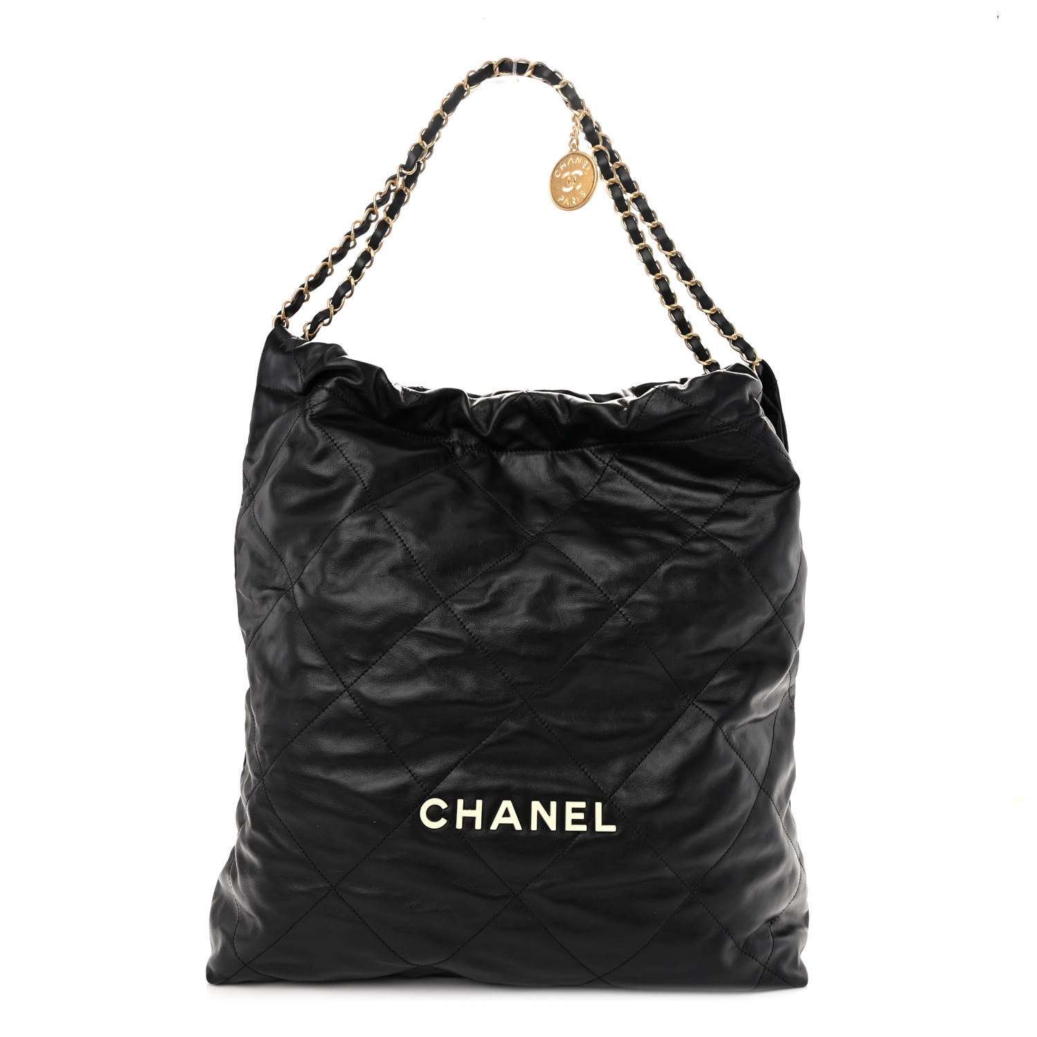 Chanel Calfskin Quilted Large Chanel 22 Black 3 of 11