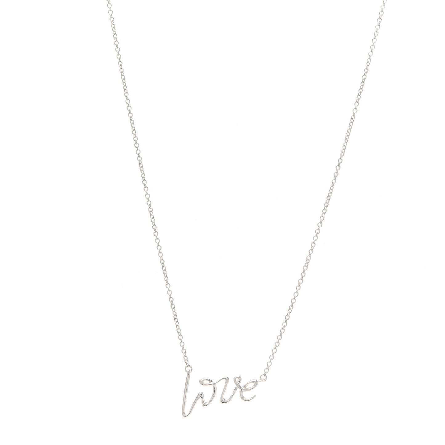 Sterling Silver Paloma Picasso Graffiti Love Pendant Necklace