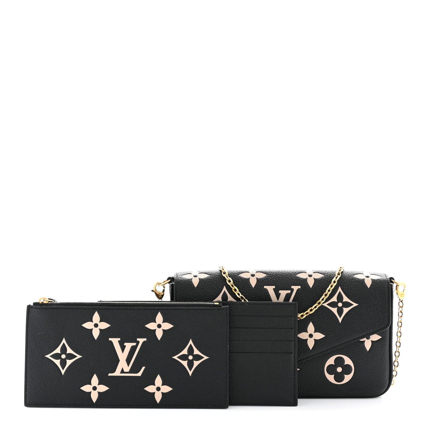 Empreinte Monogram Giant Felicie Pochette Black Beige