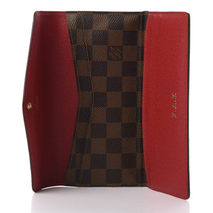 Louis Vuitton Damier Ebene Josephine Wallet Red 5 of 12