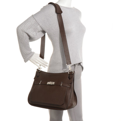 Hermes Taurillon Clemence Jypsiere 34 Chocolate 2 of 8