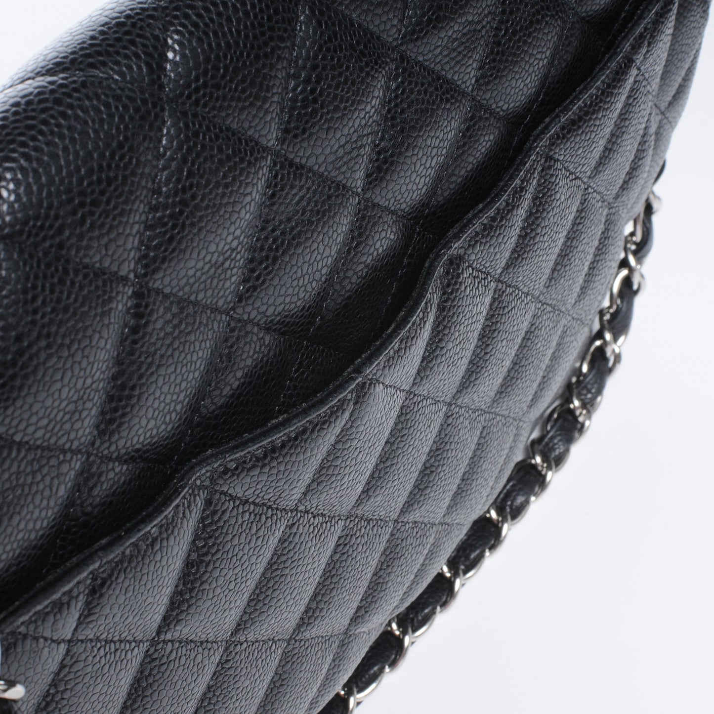 Caviar Maxi Single Flap Black