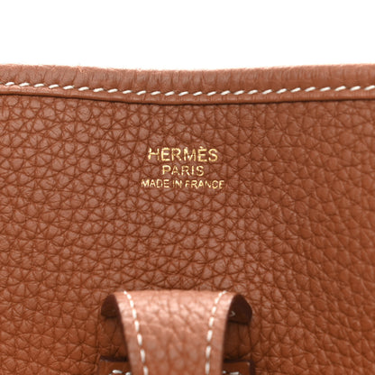 Hermes Taurillon Clemence Evelyne III PM Gold 6 of 9