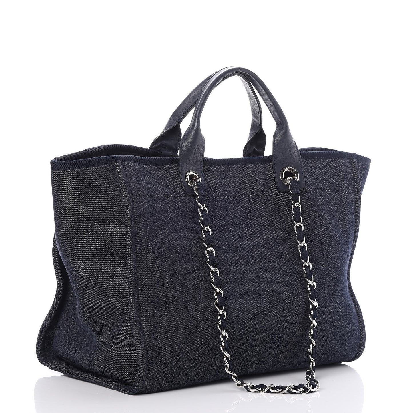 Denim Large Deauville Tote Dark Blue