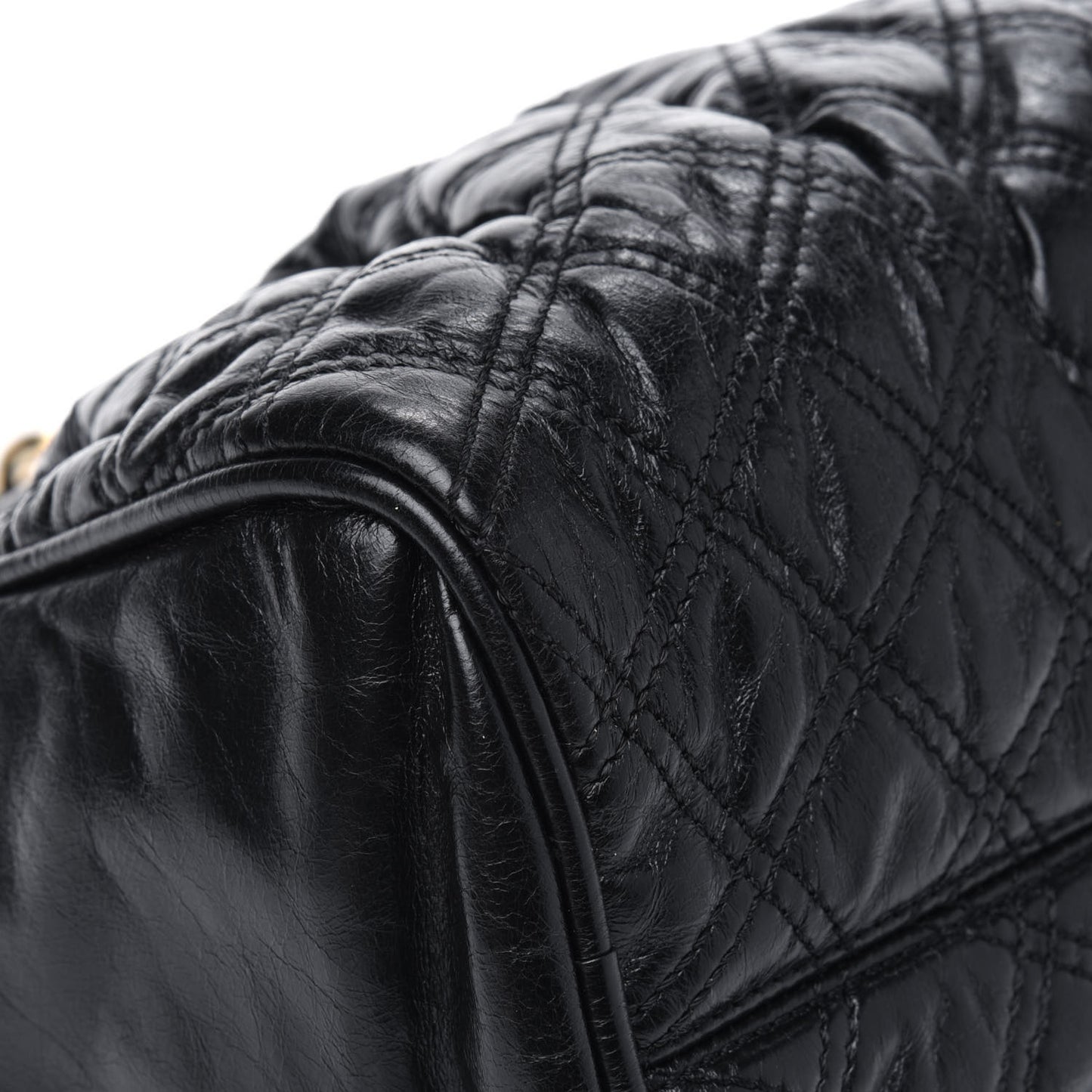 Calfskin Quilted Julianne Shoulder Bag Black