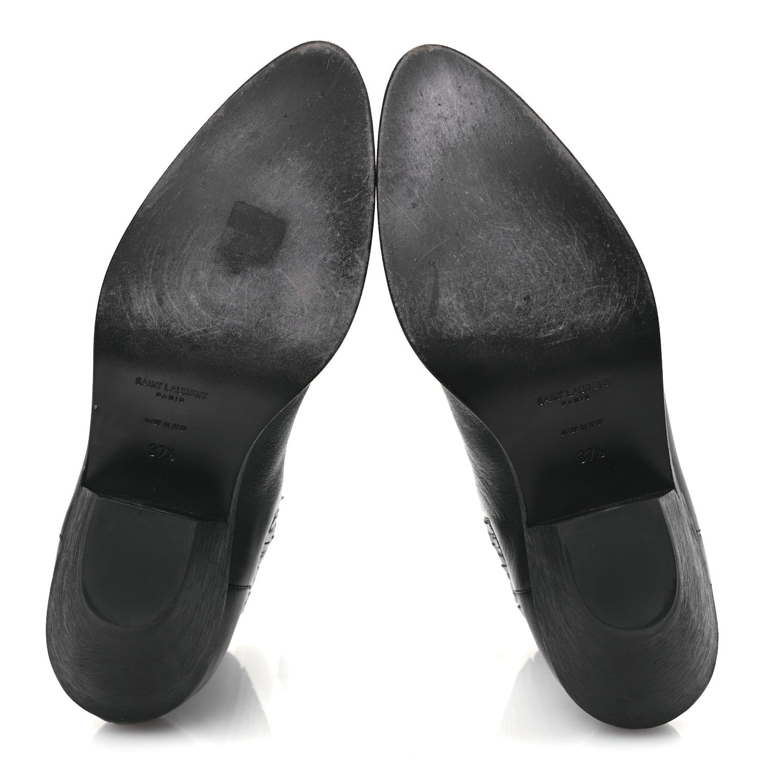 Saint Laurent Calfskin Brit Souple Ankle Boots 37.5 Black 7 of 11