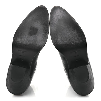 Saint Laurent Calfskin Brit Souple Ankle Boots 37.5 Black 7 of 11