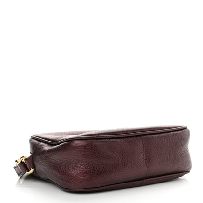 Gucci Metallic Pebbled Calfskin Small Soho Disco Bag Burgundy 4 of 17