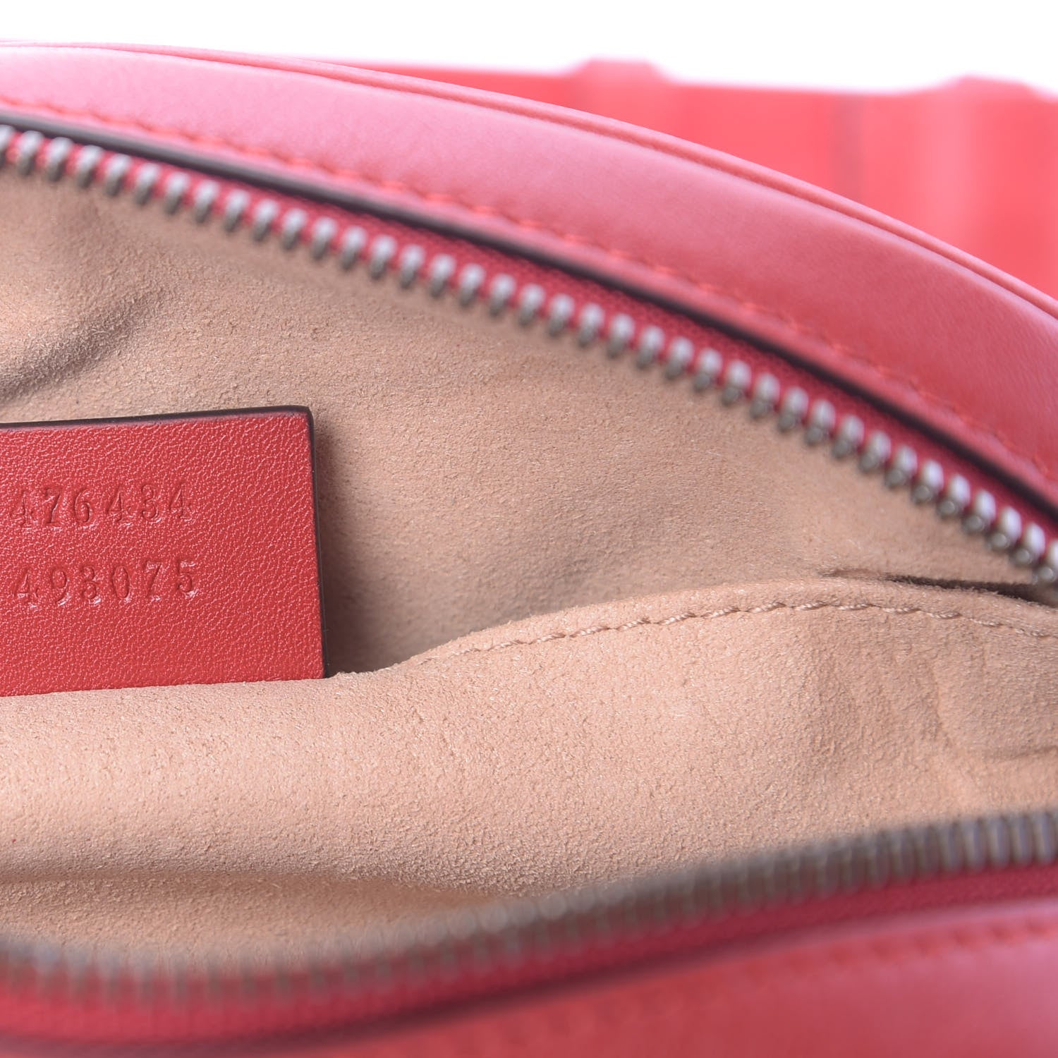 Gucci Calfskin Matelasse GG Marmont Belt Bag 75 30 Hibiscus Red 7 of 10