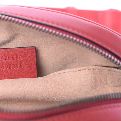 Gucci Calfskin Matelasse GG Marmont Belt Bag 75 30 Hibiscus Red 7 of 10
