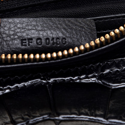 Givenchy Calfskin Crocodile Embossed Small Pandora Black 9 of 10
