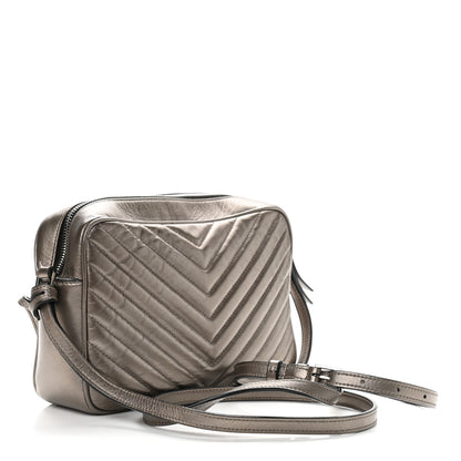 Saint Laurent Calfskin Matelasse Monogram Lou Camera Bag Piombo 3 of 10