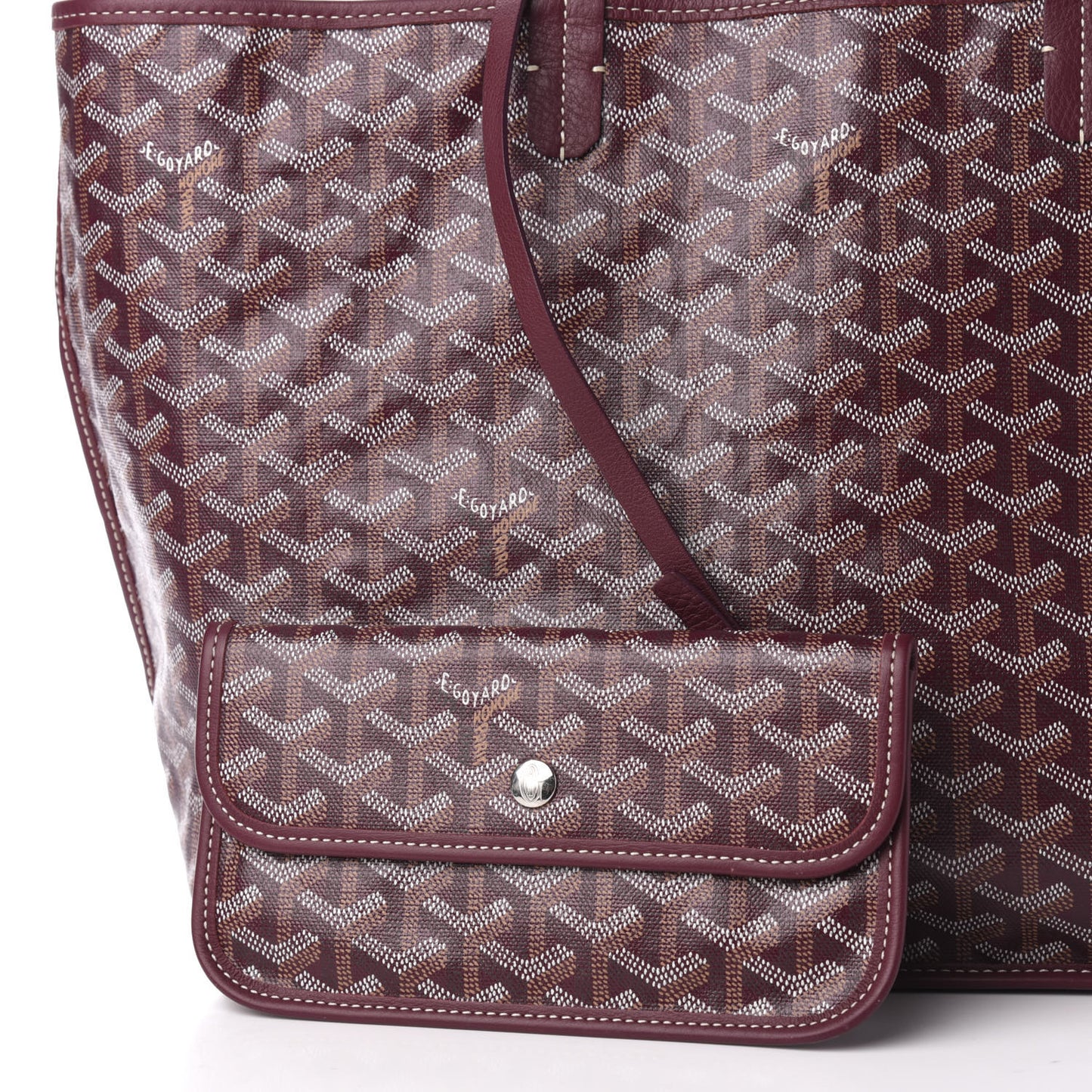Goyardine Reversible Anjou PM Burgundy