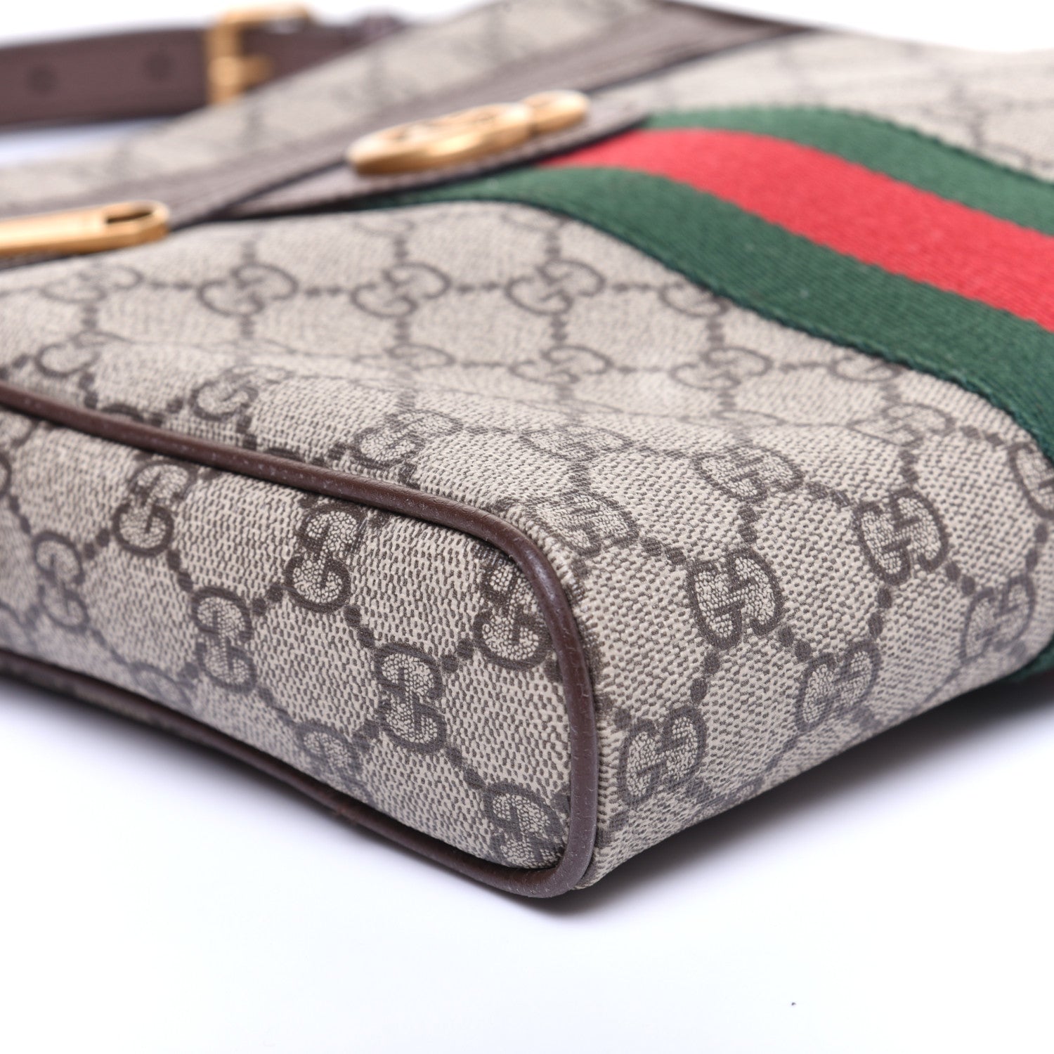 Gucci GG Supreme Monogram Web Small Ophidia Messenger Bag Brown 6 of 12