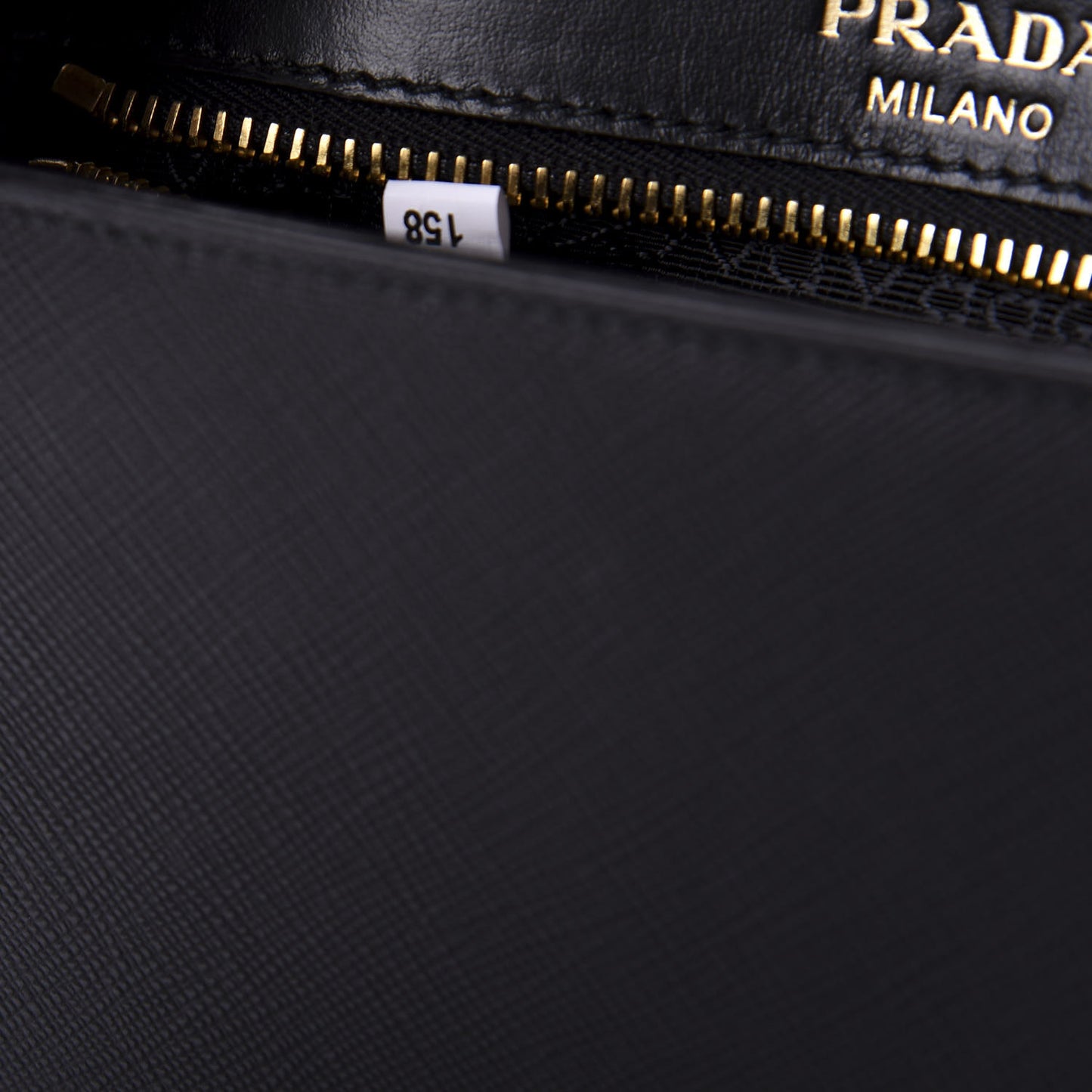 Saffiano Flap Shoulder Bag Black