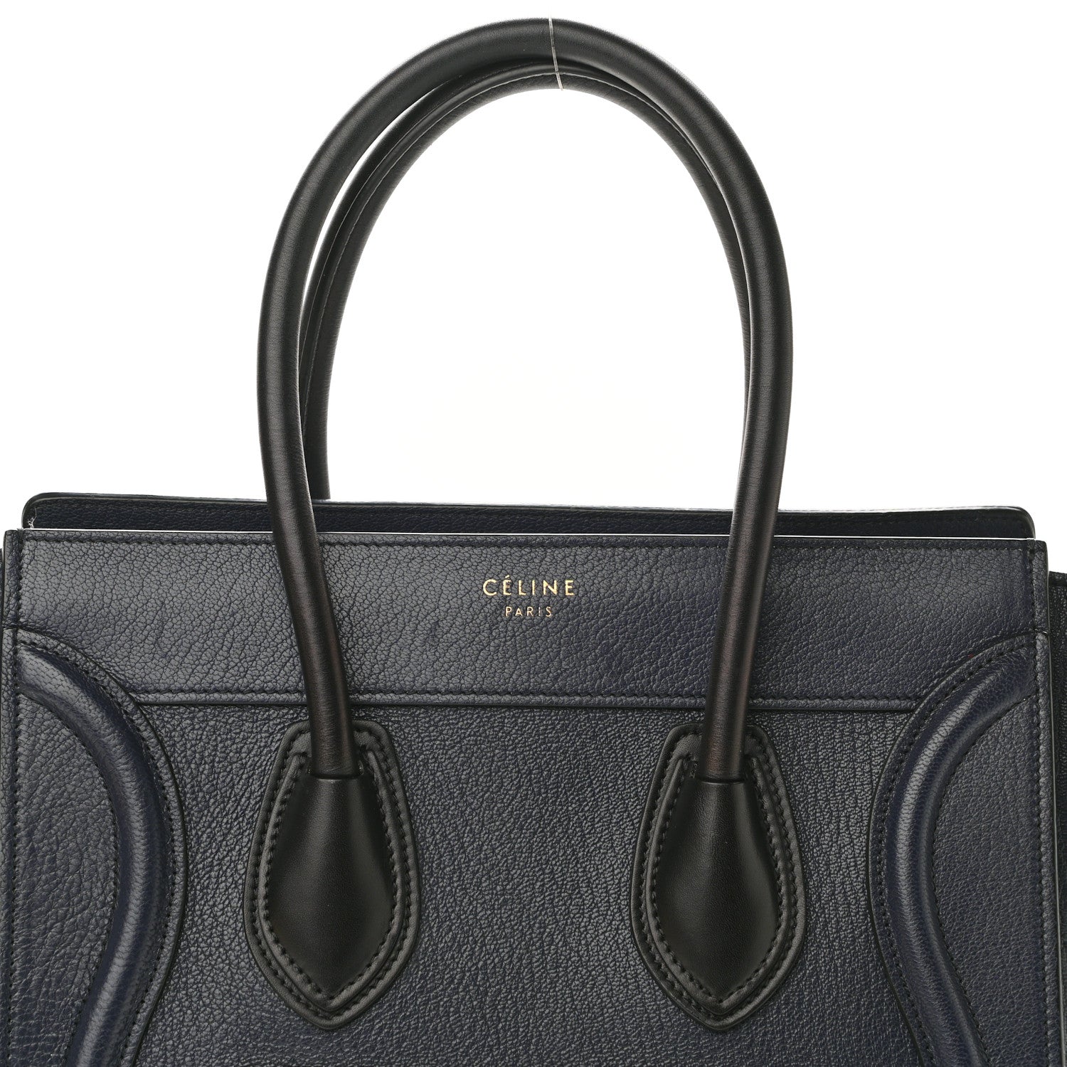 Celine Goatskin Micro Luggage Navy Blue 7 of 10