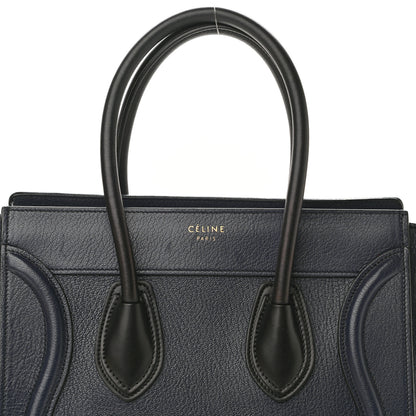 Celine Goatskin Micro Luggage Navy Blue 7 of 10