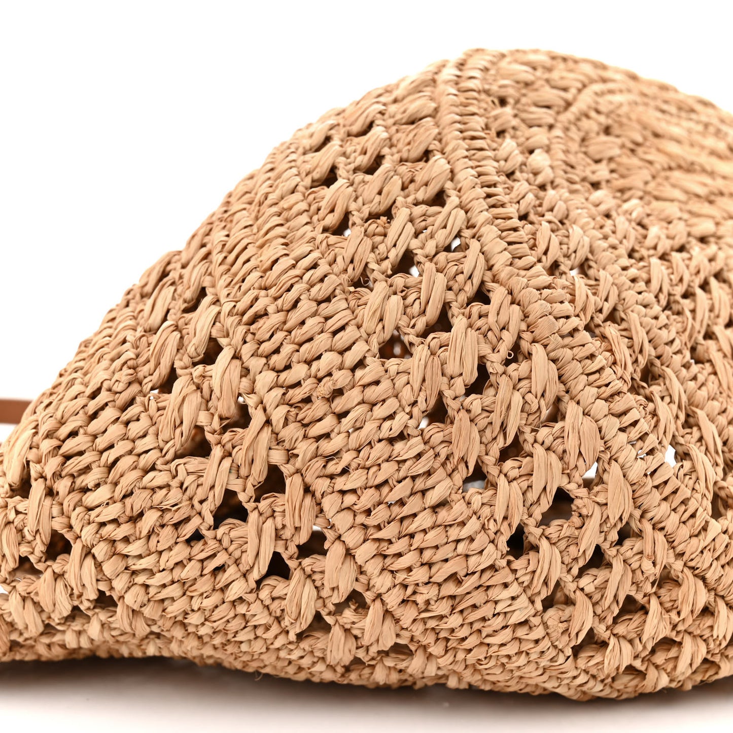 Raffia Calfskin Small Panier Tote Naturel