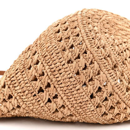 Saint Laurent Raffia Calfskin Small Panier Tote Naturel 9 of 12
