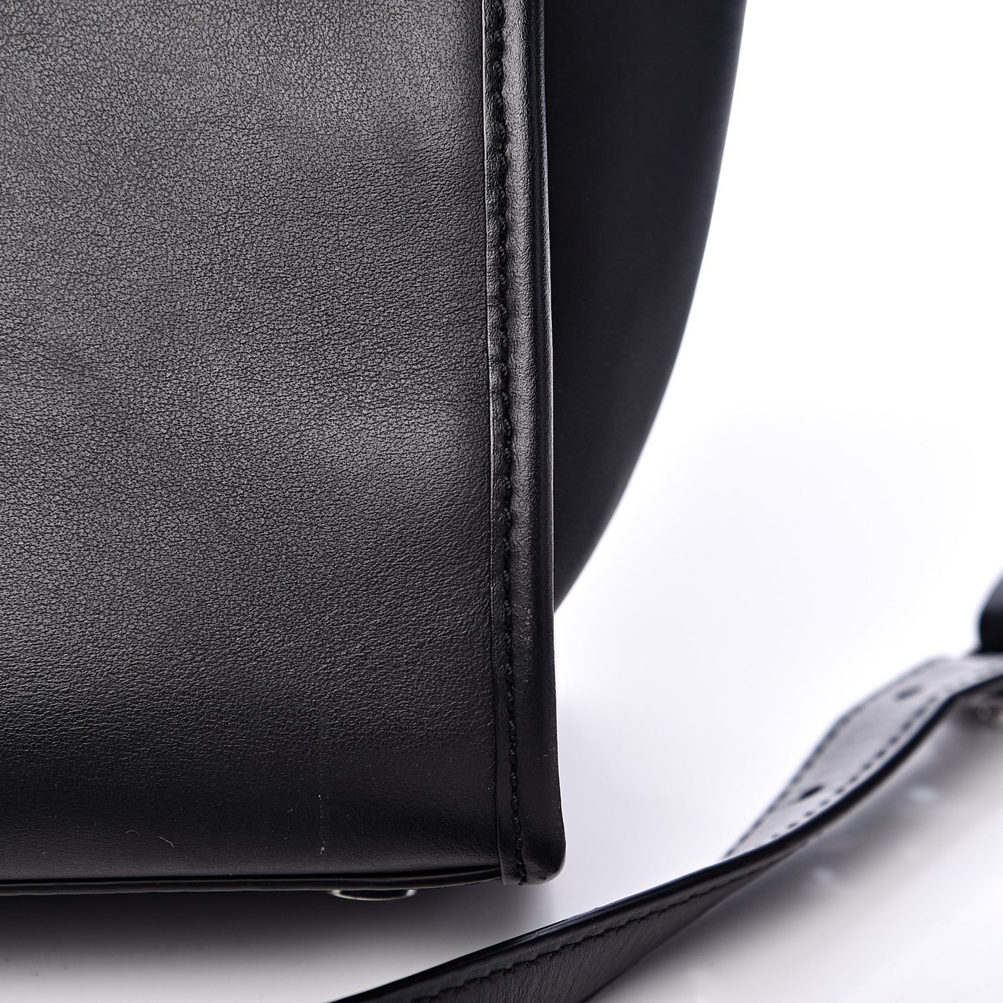 Smooth Calfskin Attica Chain Satchel Black