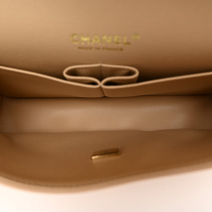 Chanel Lambskin Quilted Medium Double Flap Beige 5 of 11