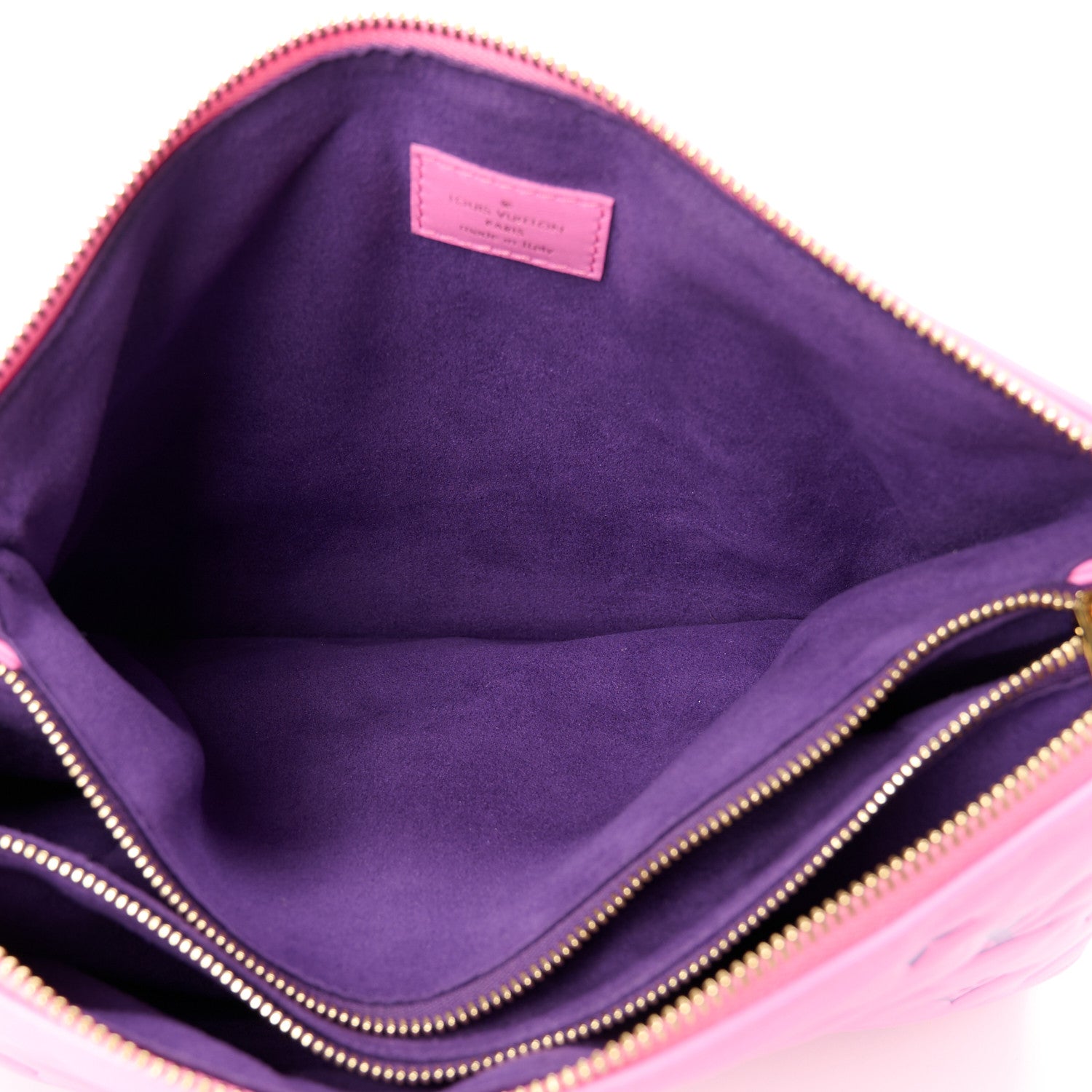 Louis Vuitton LOUIS VUITTON Lambskin Embossed Monogram Vuittamins Coussin PM Rose Violet 6 of 11